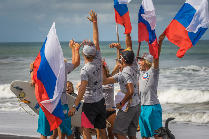 Сборная России по серфингу на ISA World Surfing Games